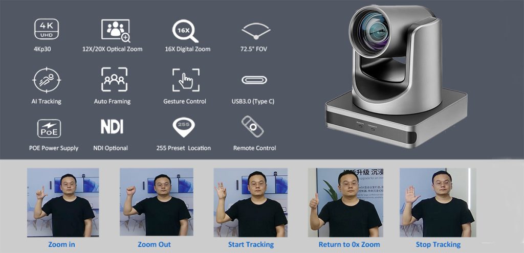 UVCU3-4K PTZ Camera Key Features